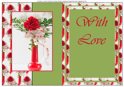 Carnation in Vase Fold Back