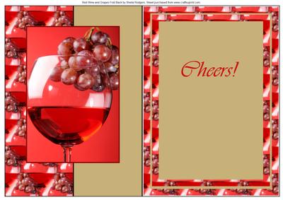 Red Wine and Grapes Fold Back
