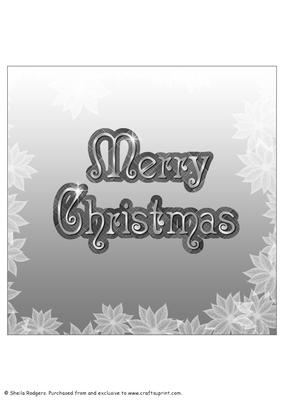 8 Inch Insert - Poinsettia Edge Merry Christmas