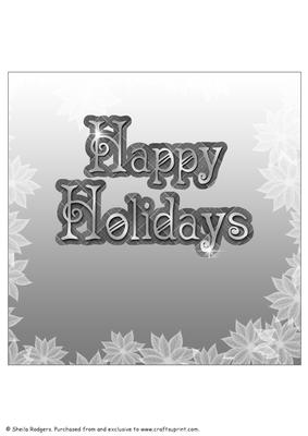 8 Inch Insert - Poinsettia Edge Happy Holidays
