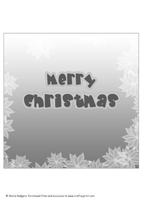8 Inch Insert - Poinsettia Edge Merry Christmas 3