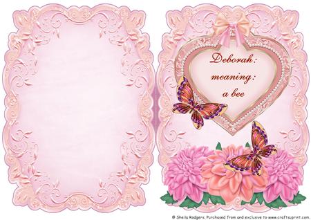 Name & Meaning Card - Deborah