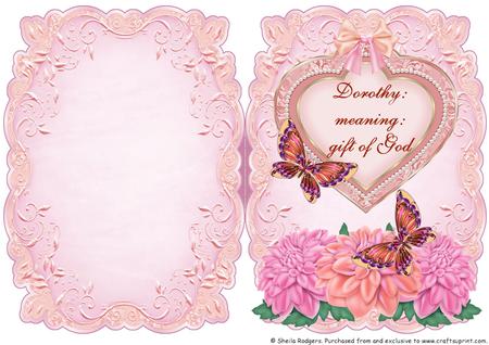 Name & Meaning Card - Dorothy