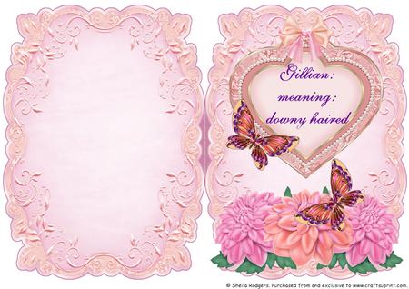 Name & Meaning Card - Gillian