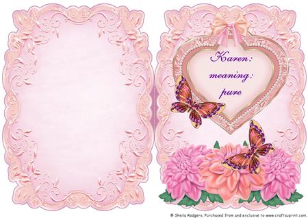 Name & Meaning Card - Karen