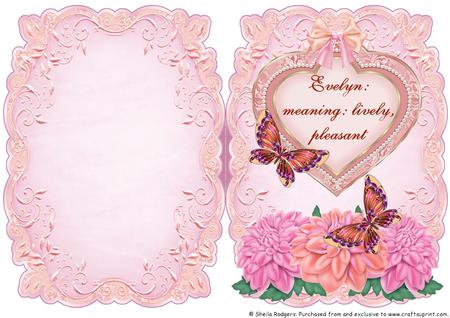 Name & Meaning Card - Evelyn