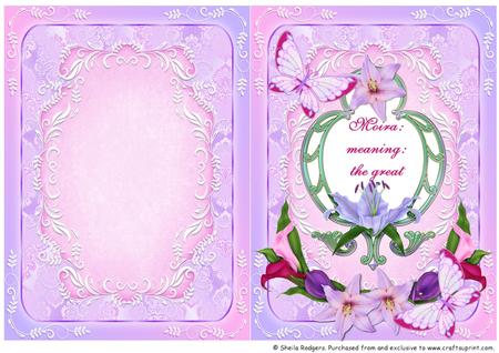 Name & Meaning Card - Moira