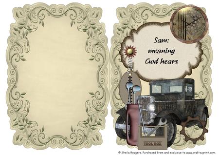 Name & Meaning Card - Sam