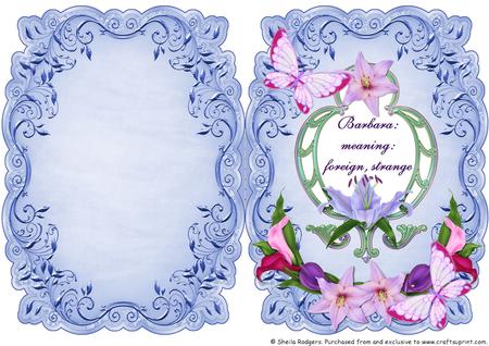 Name & Meaning Card - Barbara