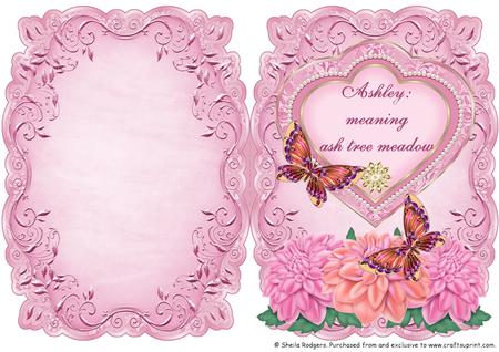 Name & Meaning Card - Ashley