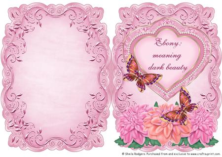 Name & Meaning Card - Ebony