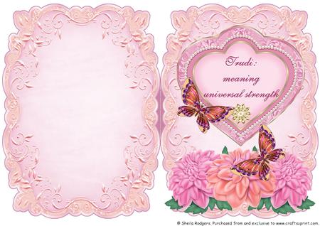 Name & Meaning Card - Trudi