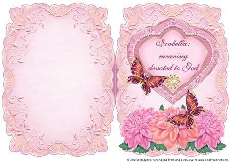 Name & Meaning Card - Izabella