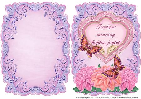 Name & Meaning Card - Jocelyn