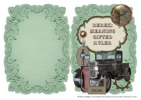 Name & Meaning Card - Derek