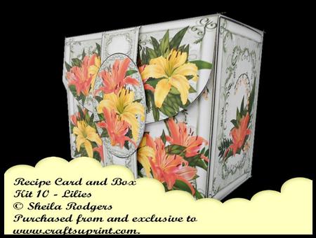 Recipe Card and Box Kit 10 - Lilies