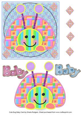 Cute Bug Baby Card