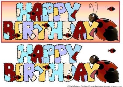 Patchwork Birthday Ladybirds