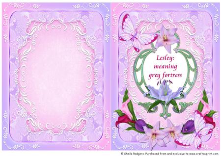 Name & Meaning Card - Lesley