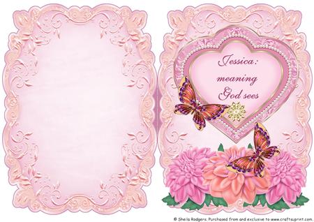 Name & Meaning Card - Jessica