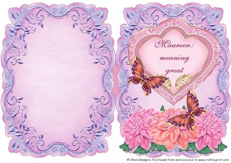 Name & Meaning Card - Maureen