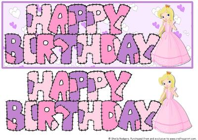 Patchwork Birthday Blonde Princess