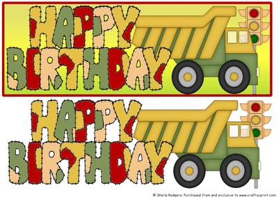 Patchwork Birthday Tipper Truck