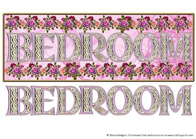 Room Sign - Bedroom with Roses