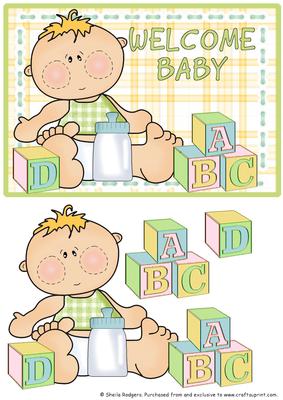 Building Blocks - Baby with Bottle