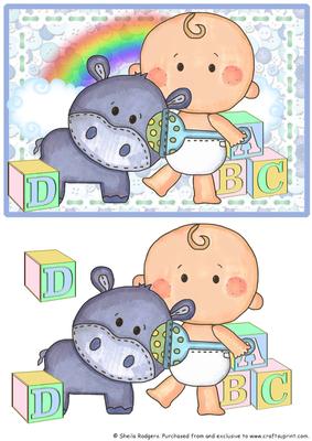 Building Blocks - Button Baby and Hippo