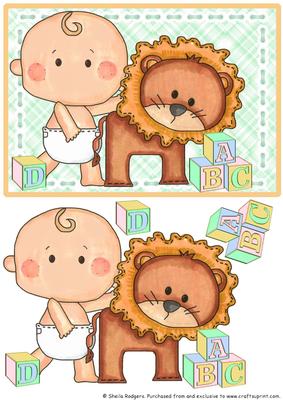 Building Blocks - Button Baby and Lion