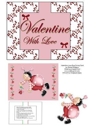Valentine Love Bug Swing Card