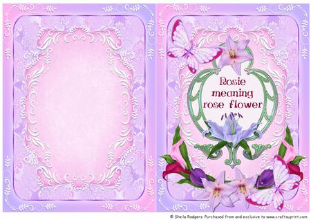 Name & Meaning Card - Rosie