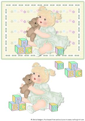 Building Blocks - Little Girl in Green