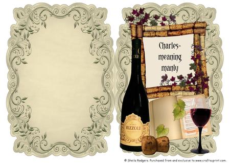 Name & Meaning Card - Charles