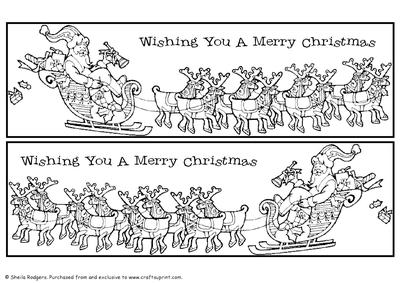 Santa and Reindeer Digital Stamps