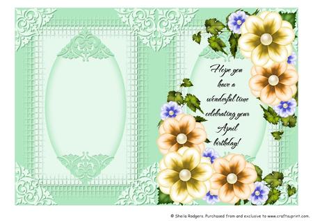 Month Birthday Card - April