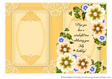 Month Birthday Card - July