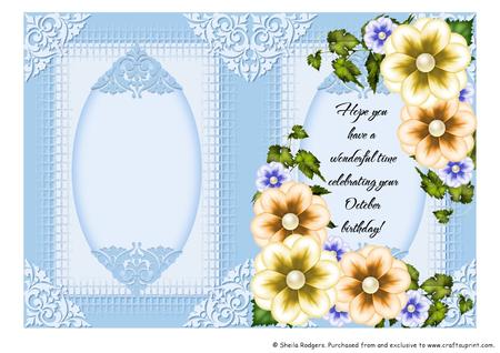 Month Birthday Card - October