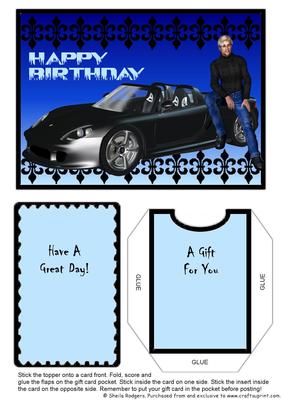 Gift Card Holder - Black Convertible