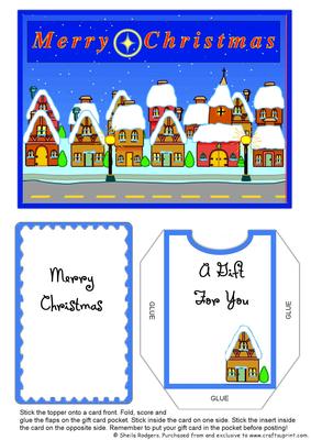 Gift Card Holder - Christmas Village