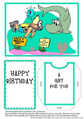 Gift Card Holder - Scuba Diving
