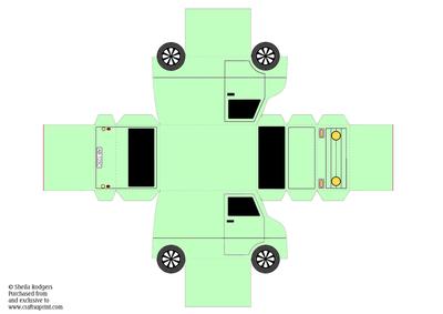 Model Van - Plain Green
