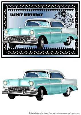 50s Car - Happy Birthday 1