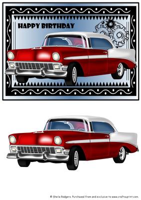 50s Car - Happy Birthday 2