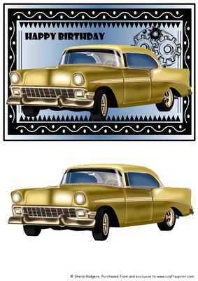 50s Car - Happy Birthday 3