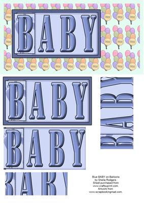 Blue Baby on Balloons