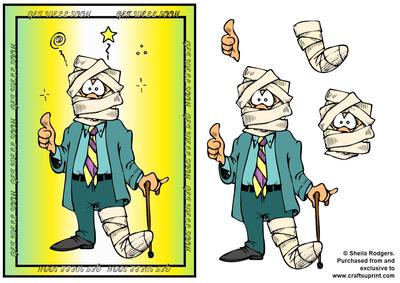 Get Well Soon - Man in Bandages
