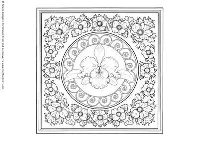 Digital Stamp - Framed Orchid