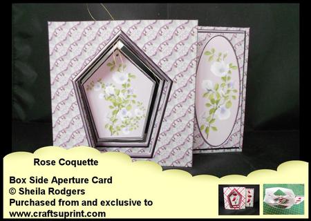Box Side Aperture Card - Rose Coquette